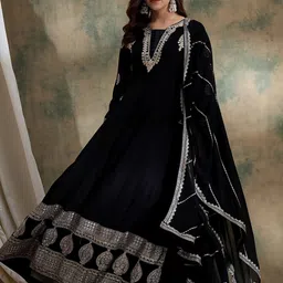 Miss Ethnik Ethnic Motifs Embroidered Gown Ethnic Dresses-picture-41