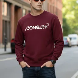 Moda Rapido Mens Printed Round Neck Regular Fit Long Sleeve Pullover Sweatshirt-picture-26