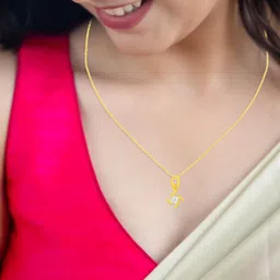 WHP JEWELLERS Golden Swastik Blessing 22 KT Yellow Gold Pendant For Women.-image-54
