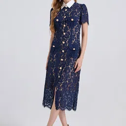 JC Collection Women Embroidered Sheath Midi Dress image 4