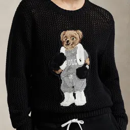 Polo Ralph Lauren Women Black Printed Pullover-image-5