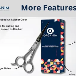 organim care products shaving razor with scissor for hair cutting combo of 2, Men & Women image 5