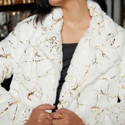 campus sutra Sherpa Printed Coat For Women image 4