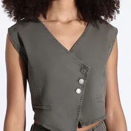 SHOWOFFFF V-Neck Top With Trousers Co-Ords image 3