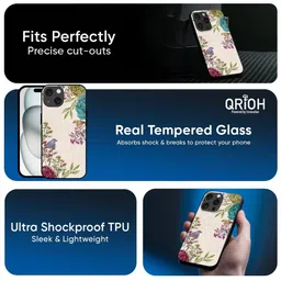 QRIOH Floral Printed Apple iPhone 16e Back Case Mobile Accessories image 4