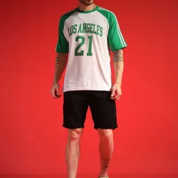 Mast & Harbour Men Bio Finish Typography Printed Round Neck Cotton Oversized T-shirt image 3