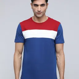 MaverIQ Men Striped Round Neck Cotton T-shirt image 1