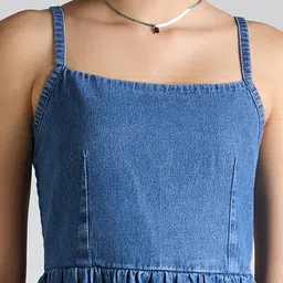 TARAMA Women Square Neck A-Line Midi Dress image 5