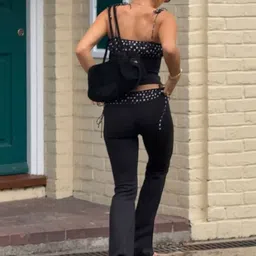 LULU & SKY Shoulder Straps Top With Trousers Co-Ords image 5