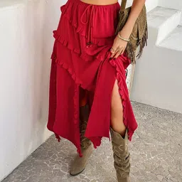 StyleCast Ruffle-Trim Tiered Midi Skirt image 3