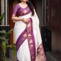 YASHASVI FASHION Woven Design Zari Art Silk Banarasi Saree-picture-26