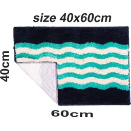 IVAZA Blue Microfibre 1400 GSM Bath Rugs image 2