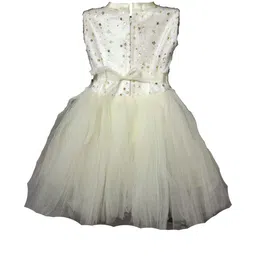 dress collection Baby Girls Midi/Knee Length Festive/Wedding Dress (White, Sleeveless)Nice Dress image 2