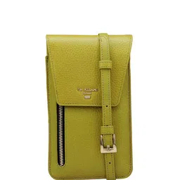 Da Milano Unisex Textured Crossbody Leather Sling Bag-image-9