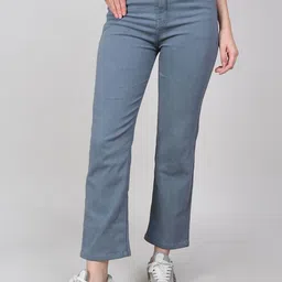 Ira Collections Women Comfort Bootcut Mid-Rise Cropped Stretchable Jeans-image-75