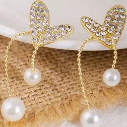 FIMBUL Women Heart Shaped Drop Earrings-picture-37