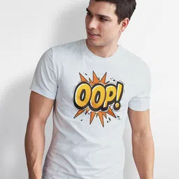 Seekbuylove Typography Printed Round Neck Bio Finish Pure Cotton T-Shirt image 2