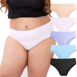 Diving Deep Women Pack of 5 Cotton Hipster Briefs-picture-40