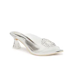 Denill Kitten Mules with Buckles image 3