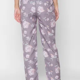 NOIRA Women Pack Of 2 Floral Printed Straight Lounge Pants image 5