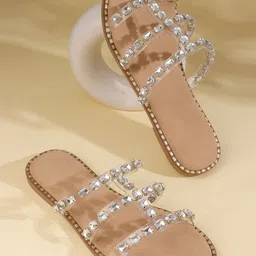 ROSE ITALIA Women Embellished Open Toe Flats-picture-55