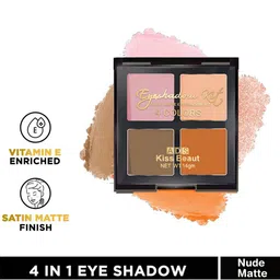 A.D.S 4 Color Kiss Beaut Nude Matte Eyeshadow Palette With Vitamin E - 14 g -05 image 5