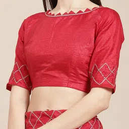 DIVASTRI Embellished Sequinned Silk Blend Heavy Work Saree image 3