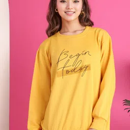 MACK JONNEY Women Typography Printed Round Neck Sweatshirt-picture-24