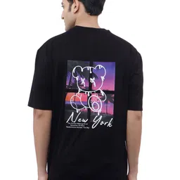 WILD ELEPHANT Men Graphic Printed Round Neck Cotton Relaxed Fit T-shirt-image-32