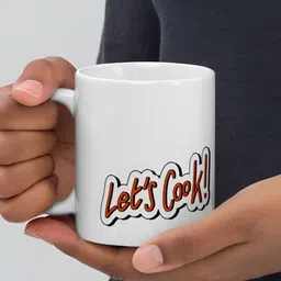 Mr UVD White Typography Printed Ceramic Glossy Mug 350 ml image 2