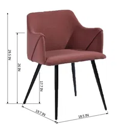 DOE BUCK Metal Pink Tufted Chair image 2