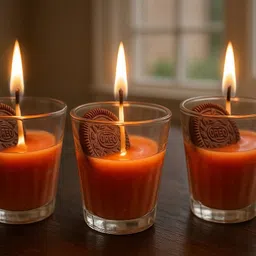 tahaenterprise Chai Candle – Handcrafted Soy Wax Candle with Realistic Cookie Design Candle image 2