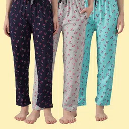 trendy world Pack of 3 Women Pyjama-picture-30