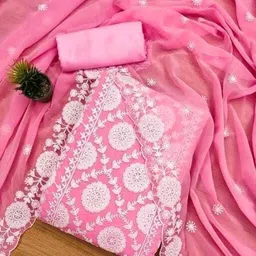 skyfiesta Unstitched Georgette Salwar Suit Material Embroidered-picture-15