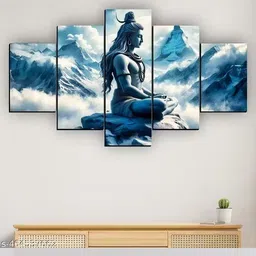 Lord Shiva Wall Decor Gift Items For Home Decor Pack of 5-image-83