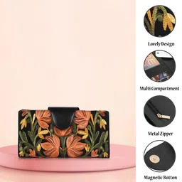 eveda Party, Casual, Formal Black Clutch image 3