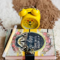 nizam handiicraft Say it Printed Diary Notebook With Lock Clasp For Gift/Office A5 Diary 200 200 Pages image 2