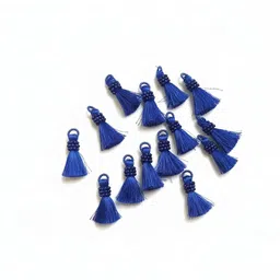 the giftery Handmade Pearl Tassels for Pallu/Easy to Attach (Ink Blue)-picture-32