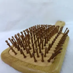 trendy Bamboo Paddle Comb – Natural Touch for Healthy & Shiny Hair image 4