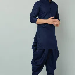 tsarina Men Cotton Blend Kurta Dhoti Pant Set image 4