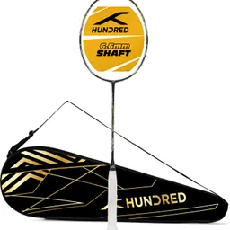 hundred Flutter S Zoom Superior Wingshot Technology Black, Grey Unstrung Badminton Racquet image 1