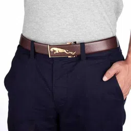 nexbelt Men Casual, Party, Evening, Formal Brown Genuine Leather Belt image 3