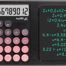 birud Desk Calculator with Notepad and Stylus, LCD Writing Tablet Basic Calculator With Notepad Basic Calculator image 1