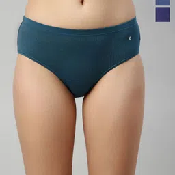 Enamor Pack of 3 Stretch Cotton Antimicrobial And Stain Releas Finish Hipster Panty Cr17 image 1