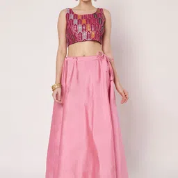 studio rasa Women Embroidered Readymade Crop Top image 4