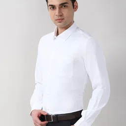 Peter England Men Slim Fit Solid Spread Collar Formal Shirt image 5