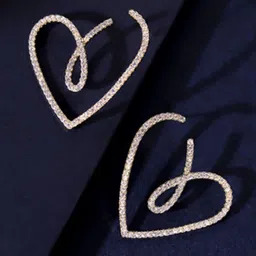 FIMBUL Heart Shaped Studs Earrings-picture-15