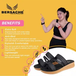 BERSACHE Women Extra Soft Classic With Ultra Soft & Flexibility One Toe Flats image 3
