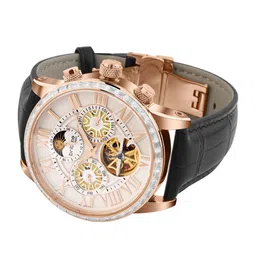 Britime Men Skeleton Dial & Leather Straps Analogue Automatic Watch 574-L30306 image 2