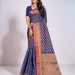 Anouk Rustic Woven Design Zari Banarasi Saree-picture-24